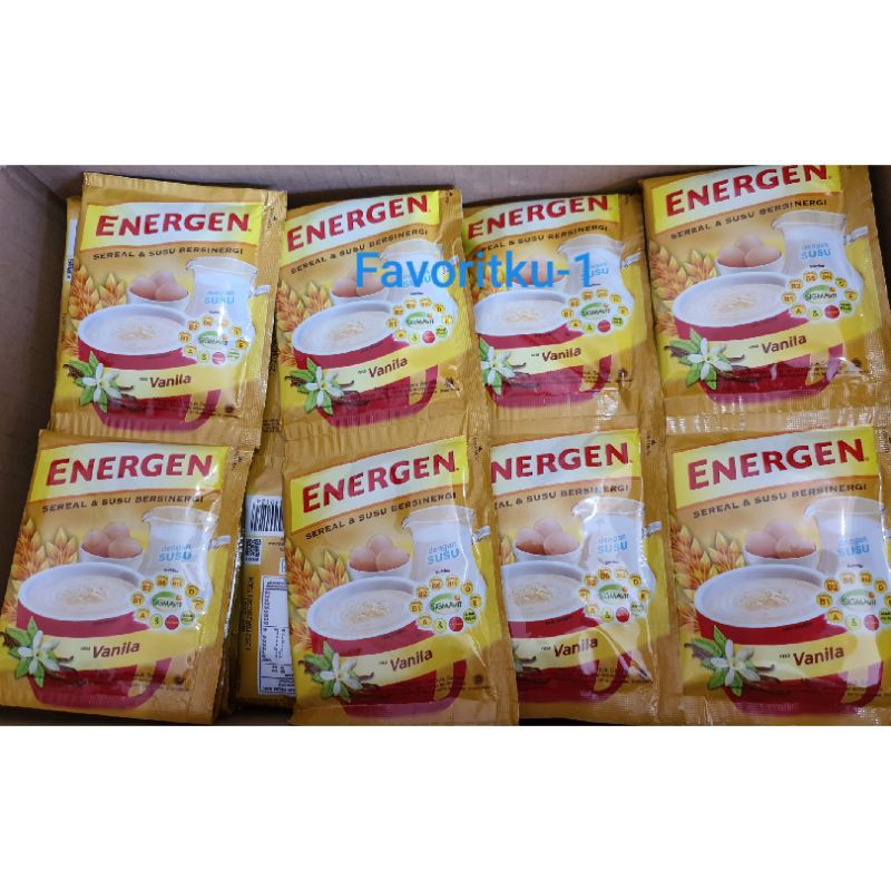 Jual Sereal Susu Energi Energen Vanilla Putih Gr Renteng Isi Sachet Shopee Indonesia