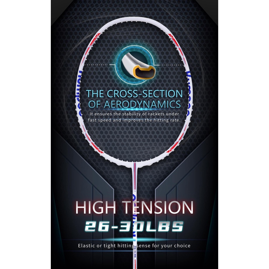 RAKET BADMINTON KUMPOO RIDE THE WIND 4U SUPER LIGHT SERIES