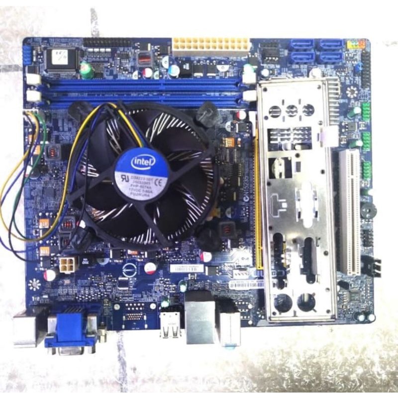 Paket mainboard h61 ddr3 prosesor core I5 3470 fan ram 8gb