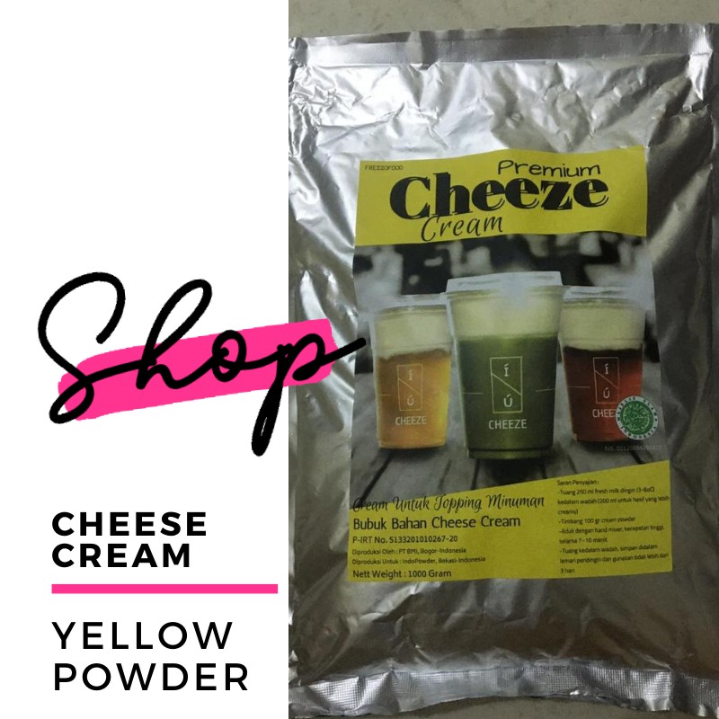 

PREMIUM Cream cheese 1Kg / Cream cheese Tea Cream 1Kg / Cream cheese Foam / Bubuk Cream cheese