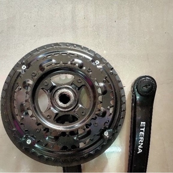 Crank Sepeda MTB 3 susun 28, 38, 48 ETERNA/ Turanza