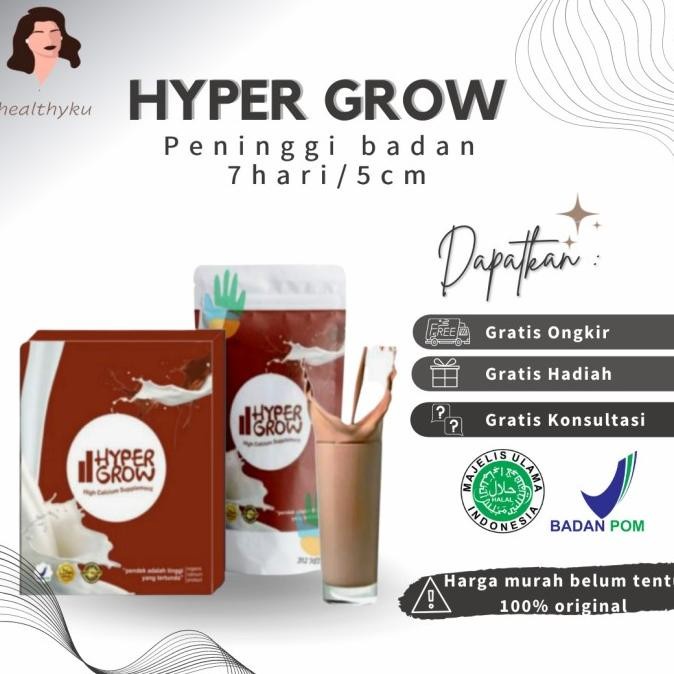 

[ORIGINAL100%] HYPER GROW UP OBAT SUSU SUPLEMEN PENAMBAH TINGGI BADAN - 2 Kapsul