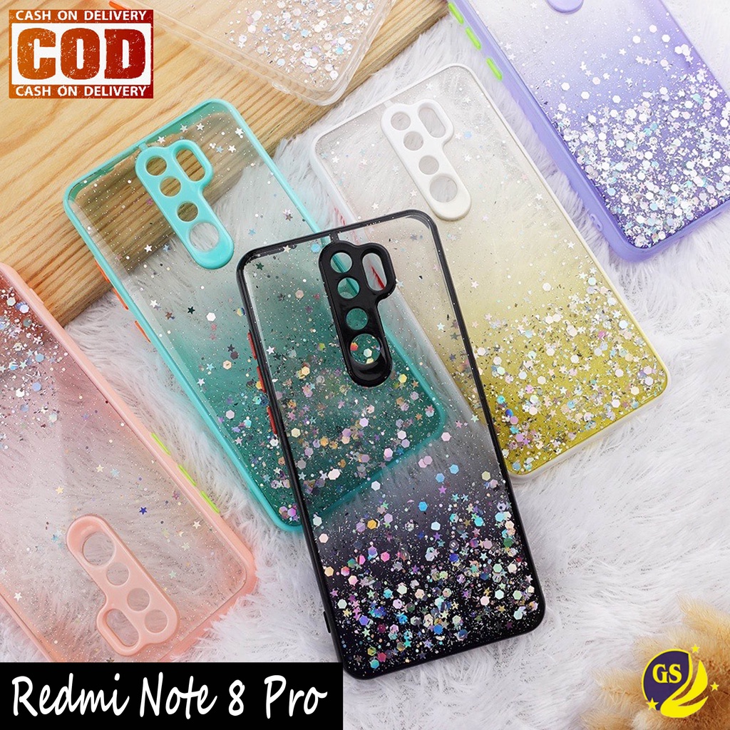 Xiaomi Redmi Note 10 5G / Redmi Note 10 10 Pro 4G Note  9 8 Pro Redmi 9T 9C 9A 9 Case Dove Glitter Bling Star Light Candy  Camera Macaron Gliter Pelindung Kamera