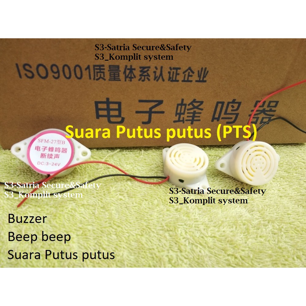 Buzer Sound Suara Putus Beep 3v 5v 6v 7V 9v 12v 15V 19V 24v Buzzer Alarm