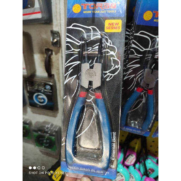 tang pin bengkok tekan buka TORA 7in/snap ring plier 7&quot; TORA