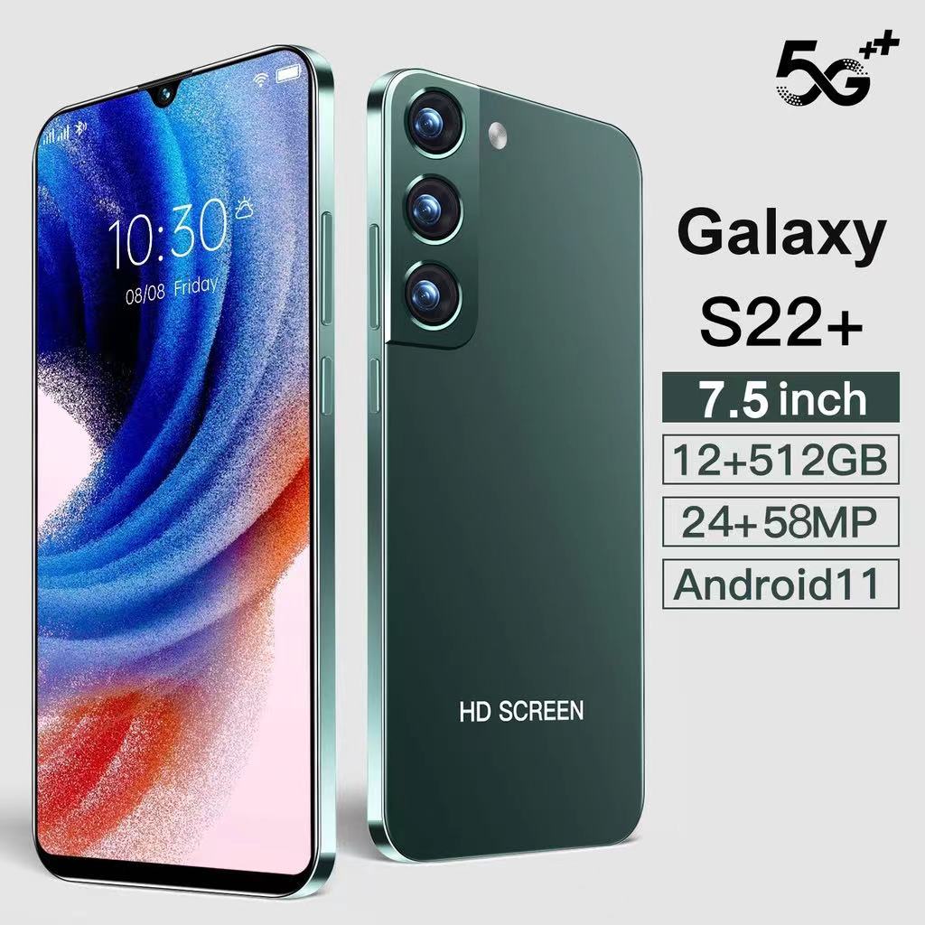 【 Bisa COD】 Handphone S21 ultra 5G 7.5Inci Android 12GB RAM + 512GB ROM Dual Card SIM Smartphone And