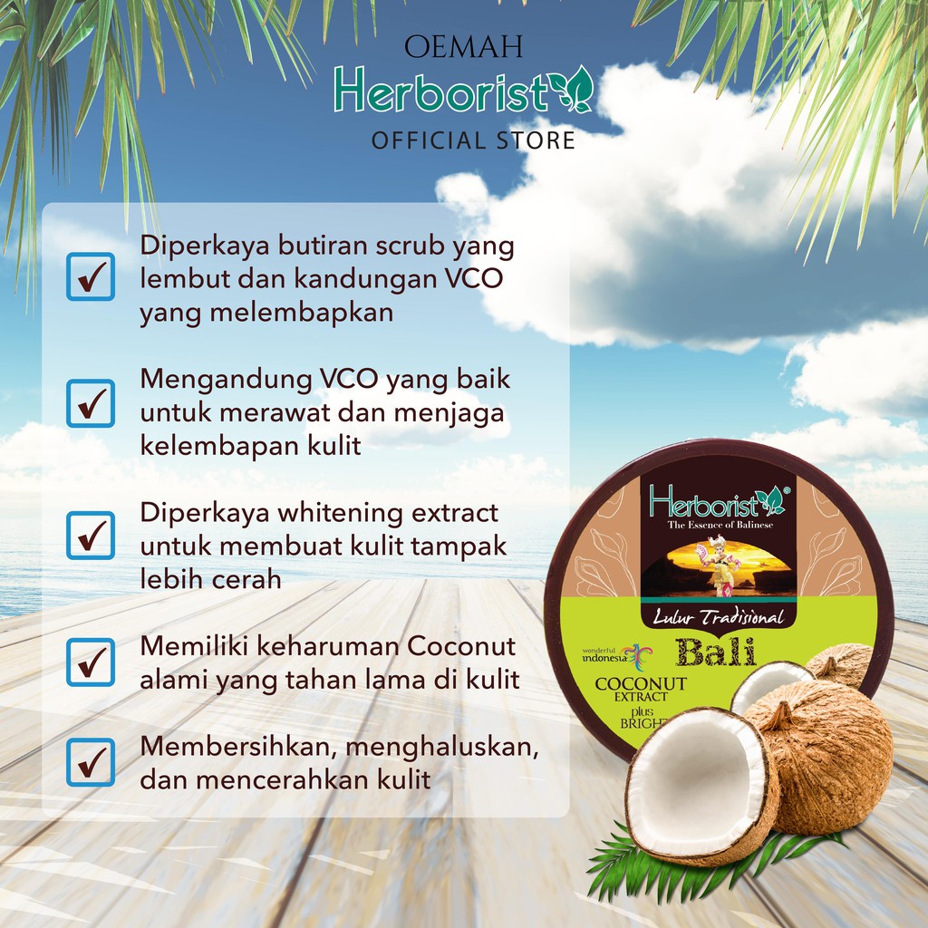 Herborist Lulur Bali Tradisional 100gr / 200gr | Herboris Lulur Bali-Lulur - COCONUT
