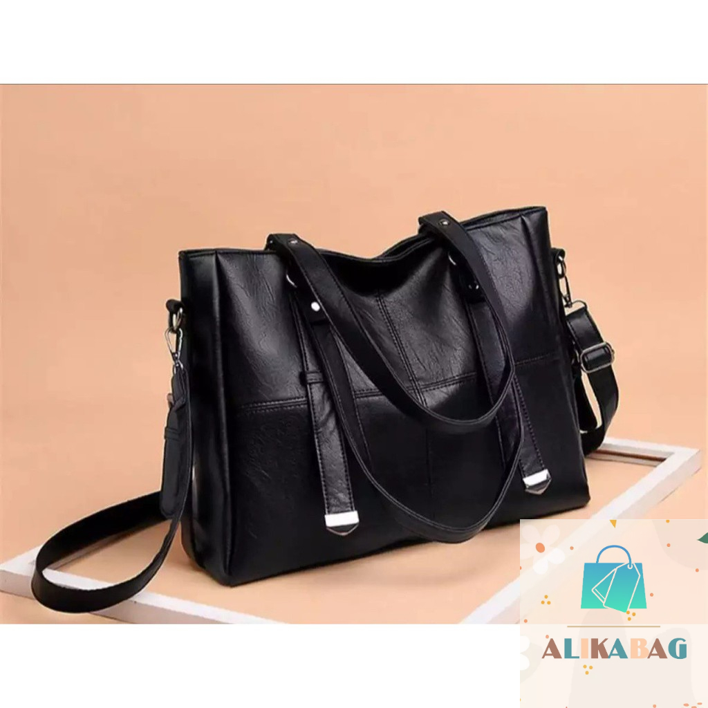 ALIKA BAG - Tas Selempang Wanita Top Handle 1 Zipper Kantung Utama Fashion Casual