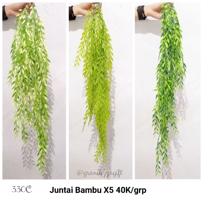 DAUN JUNTAI BAMBU X5 / DAUN PLASTIK JATUH / DAUN ARTIFICIAL