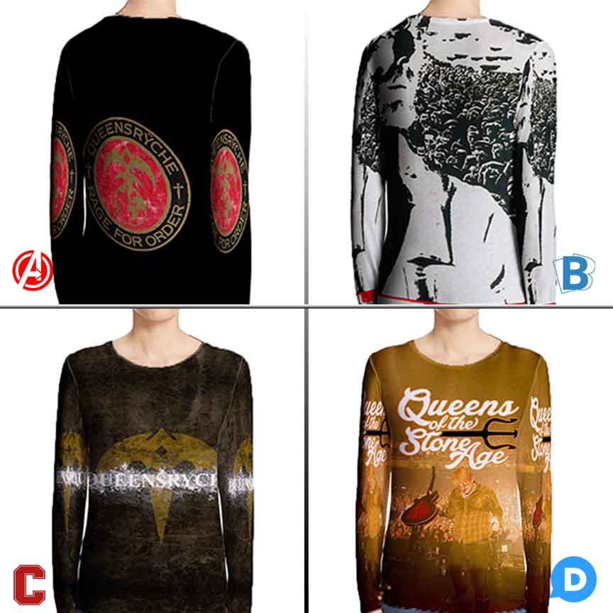 KAOS QUEENSRYCHE OPERATION MINDCRIME Kaos Unisex Fullprint Dryfit TSHIRT Polyester Jersey