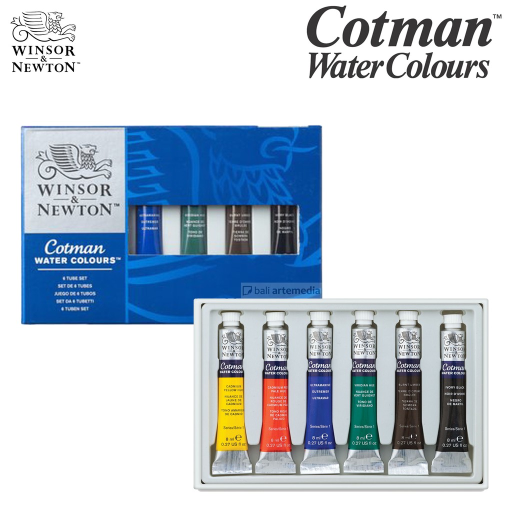 Winsor &amp; Newton - Cotman Watercolours set of 6x8ml Tubes