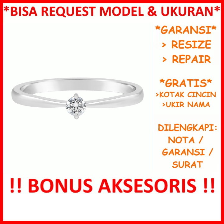 Garansi Silver Asli Bisa Pesan Model Cincin Kawin Wanita Perak Nikah Tunangan Gratis Ukir Tulis Nama Id90