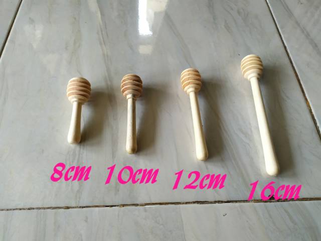 Honey Dipper: Sendok Madu Kayu Pinus Mini - 16 cm