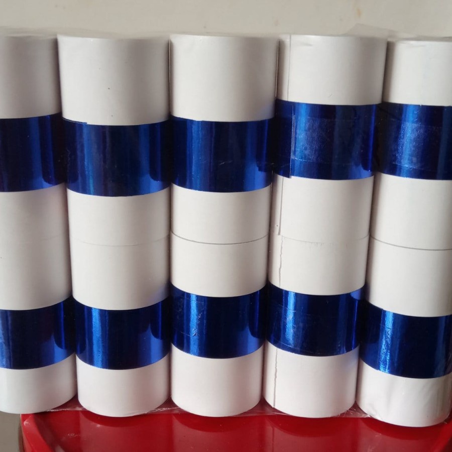 Kertas thermal BIRU 57x30 / Struk 57x30 printer bluetooth polos per 100 biru