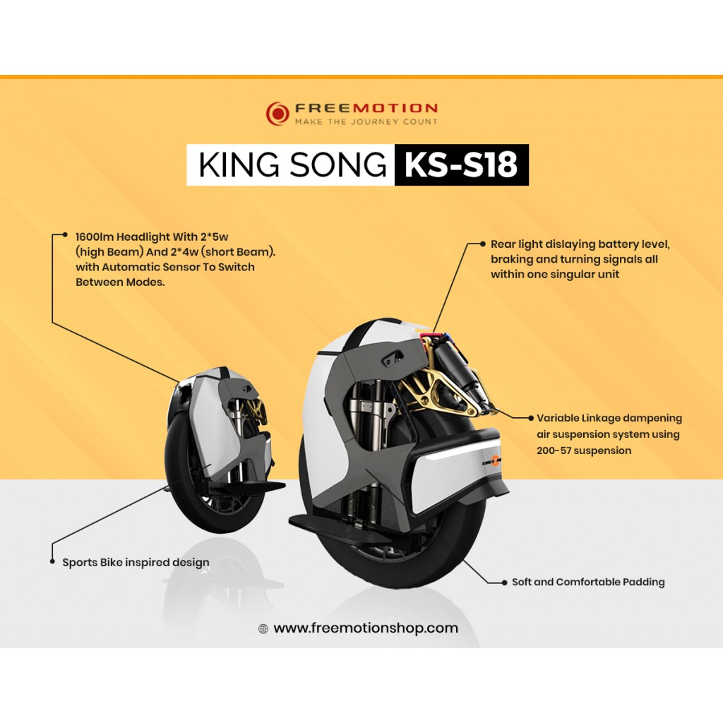 Electric solo wheel Kingsong S18 e-wheel