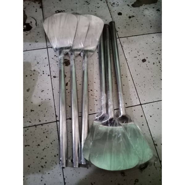 sotil steinlees still anti karat spatula susuk penggorengan