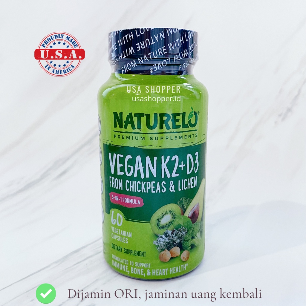 [ORI USA] Nature Vegan K2 D3 60 Caps Naturelo