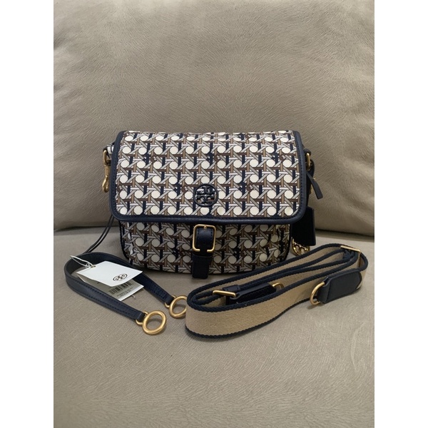 PRELOVED - TB Perry Nylon Printed (Ivory Basketwave)