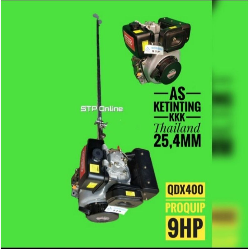 mesin diesel QDX 400 pro Quip dan as ketinting kkk thailad 25,4 mm