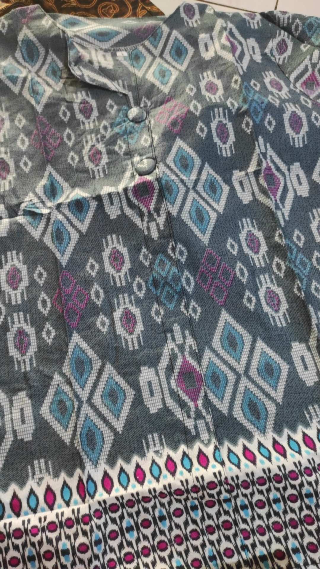 [cod] Tey-17 Batik Wanita Asj Sa Hrb026 Kenongo Kemeja Tosca Pendek