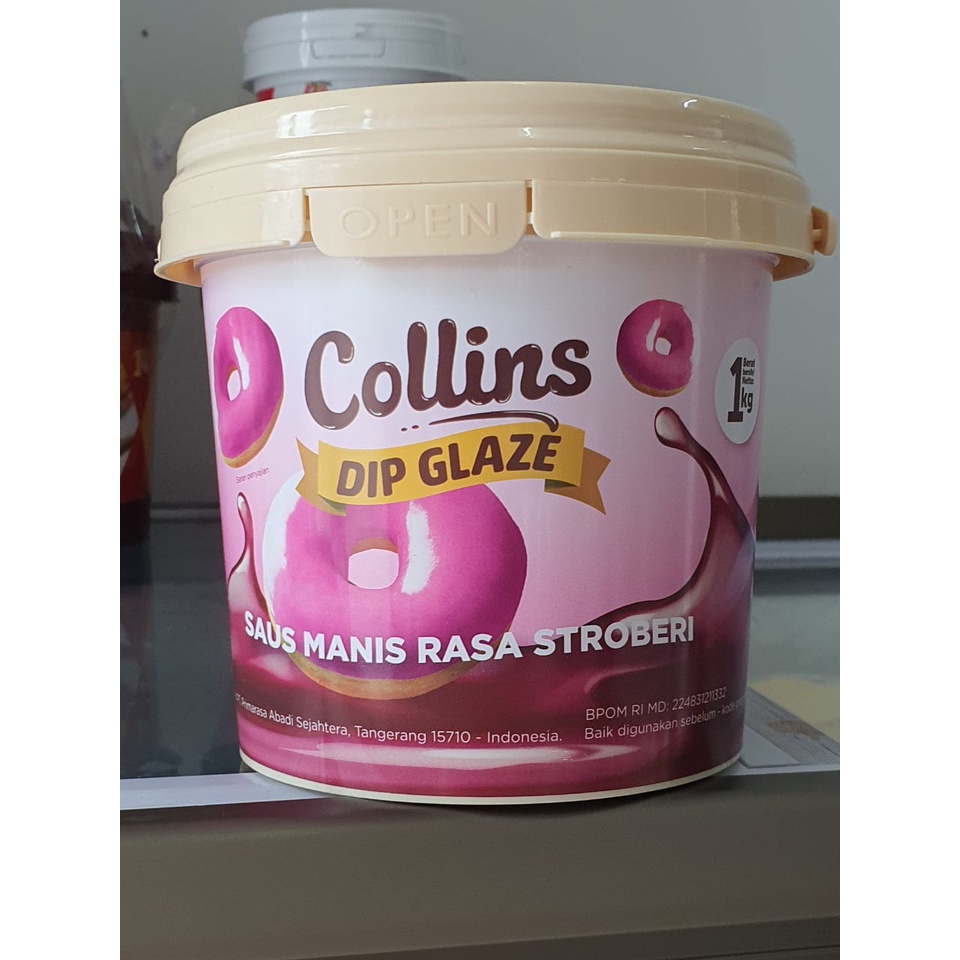 

Collins Dip Glaze Strawberry / Toping Donat Rasa Strawberry 1 kg