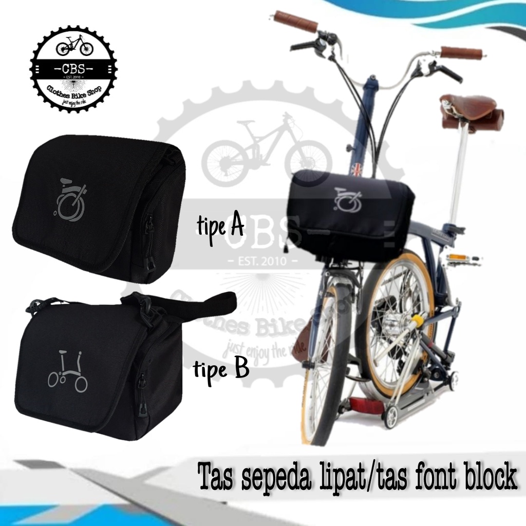 Tas sepeda lipat folding bag Tas front block