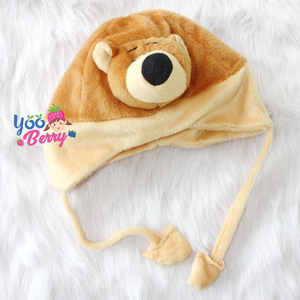 Berry Mart Topi Bayi Karakter Brown Bear Lucu 6m+ Berry Mart