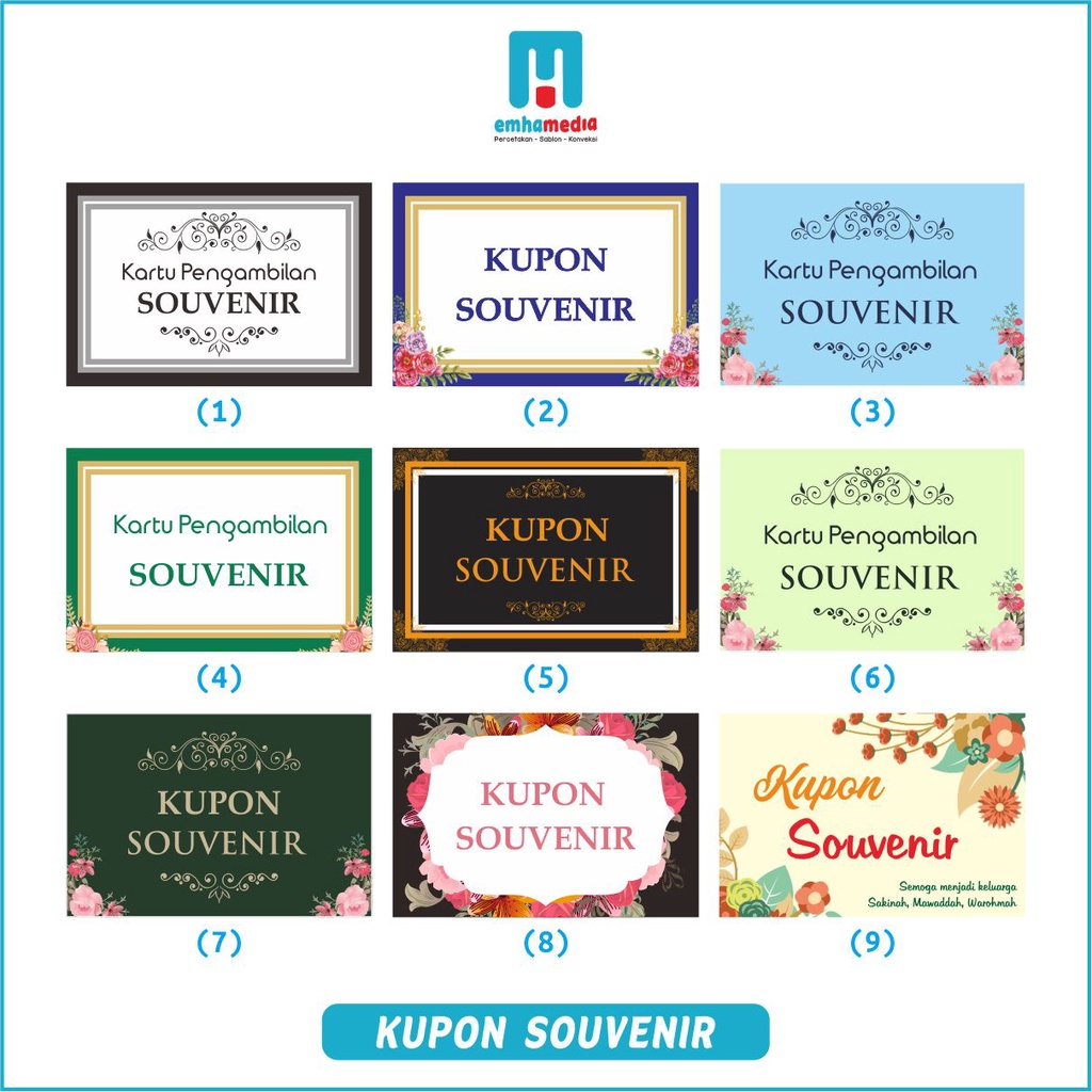 Kupon Souvenir Pernikahan
