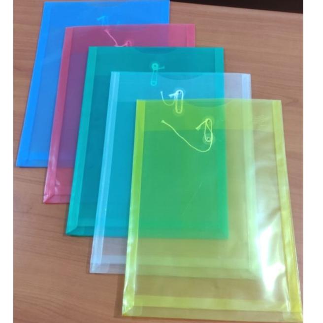 

(K1O5) ★ 1lsn(12pcs) map plastik tali map plastik ukuran folio F4 //Stok@banyak
