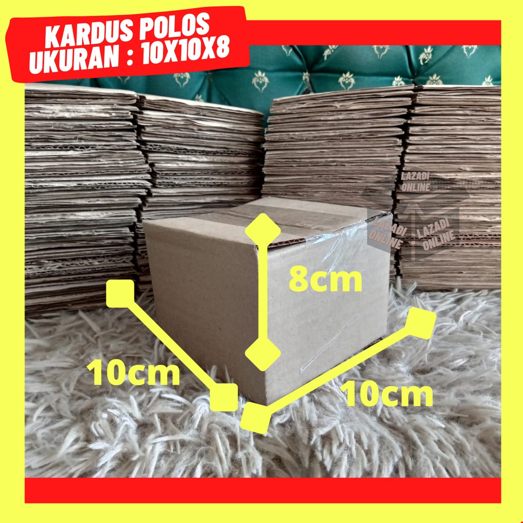 

kardus 10x10x8 luar polos dalam ada tulisan / kardus tebal(min order 100pcs)