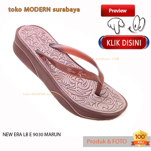 Sandal wanita casual sandal jepit karet NEW ERA LB E 9030