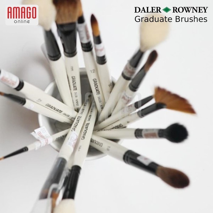 KUAS DALER ROWNEY ISI 4 - GRADUATE SYNTHETIC BRUSH - LONG HANDLE SET 4