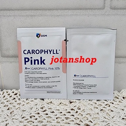 Carophyll Pink 10% original DSM 5 Gram FRANCE karofil caropil karopil pink Pewarna Makanan Ikan