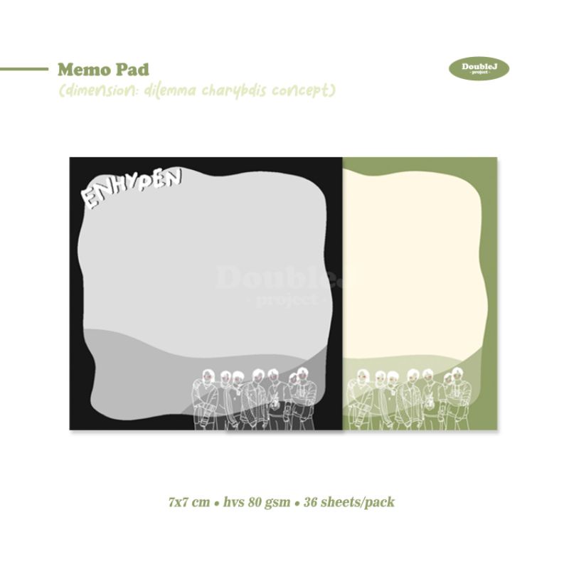 

ENHYPEN Memo Pad Charybdis Line Art Ed. / Note Pad / Memo Sheets