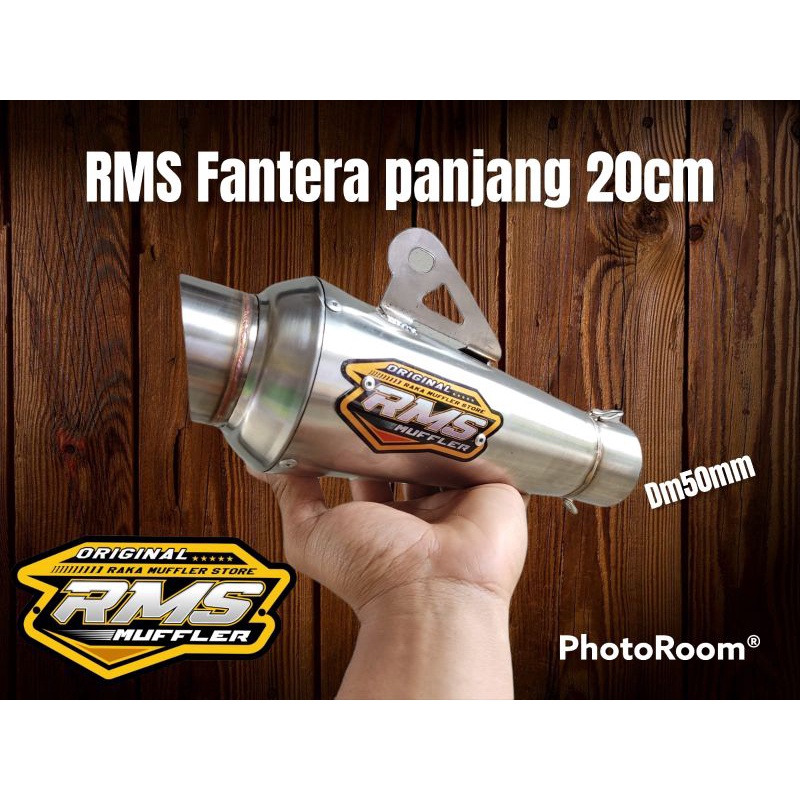 SLINCER KNALPOT RMS MUFFLER FANTERA  PANJANG 20CM SARTENG ENGKER