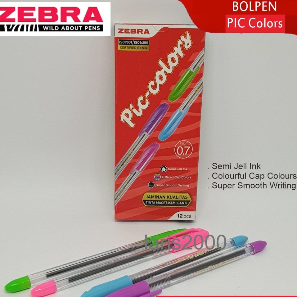 

Pulpen Pic Color Zebra (1 Lusin)