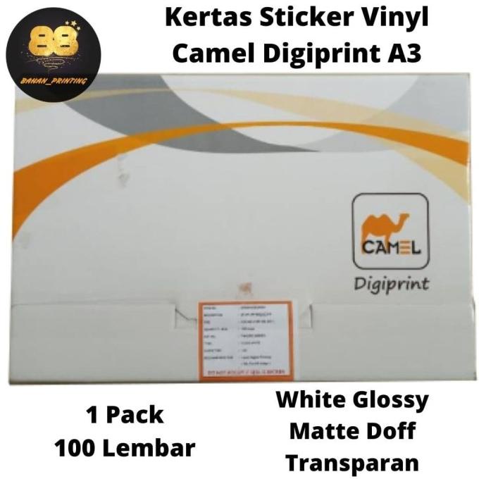 

Kertas Stiker Vinyl Merk Camel Digiprint A3+ / Sticker Vinyl