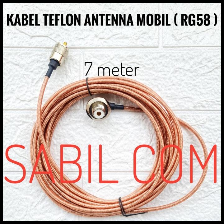 Kabel Teflon Rg58 7 Meter Kabel Antena Radio Rig Rg58 Teplon 7M Murah