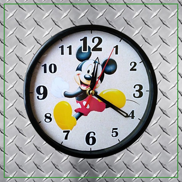 Jam Tempel Dinding Wall Clock Murah Kartun MICKEY MOUSE (MF2054)