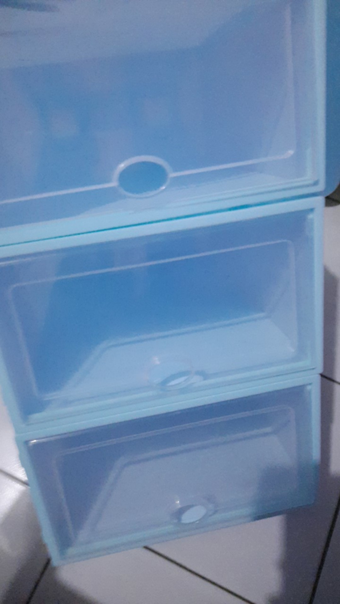 Kotak Sepatu Transparan Lipat / Rak Sepatu Plastik Tebal / Shoes Storage Box