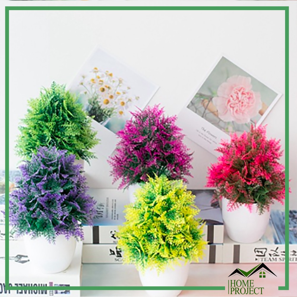 Pot Tanaman Bunga Plastik Moderen Hiasan Bunga Artificial Flower Tanaman Bunga Type Eye Grass-1
