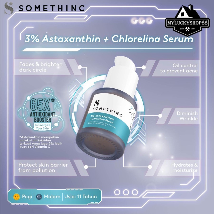 Somethinc 3% Astaxanthin + Chlorelina Serum Wajah 20ml 20 ml