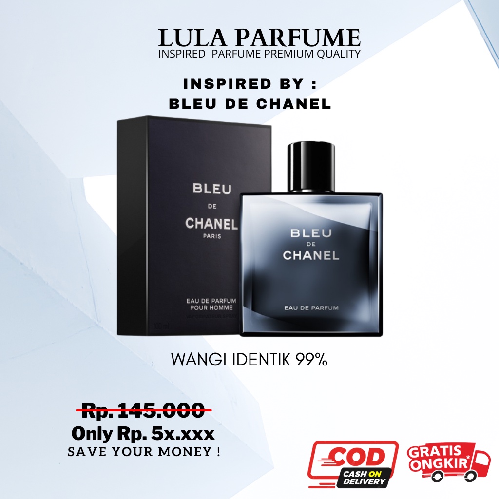 PARFUM BLEU DE CHANNEL PREMIUM Inspired By LulaParfume - Parfum Pria Wangi Tahan Lama . inspired parfum , best parfum, parfum murah , parfum pria murah , savin parfum, hmns, onix , jayrosse, win parfume ,  baccarat