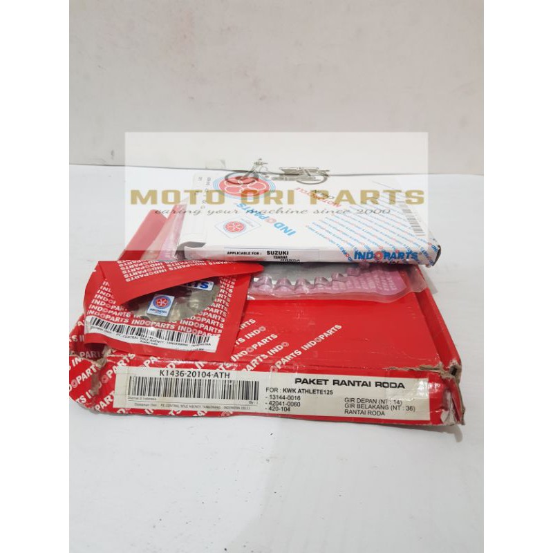 Gearset Gear Gir Rantai Roda Kit Set KAWASAKI ATHLETE - ORI INDOPARTS