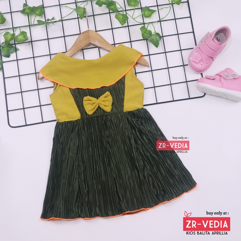 Dress Najwa uk 1-2 Tahun / Dres Import Anak Perempuan Gaun Pesta Grosir Baju Cewek Yukensi Murah