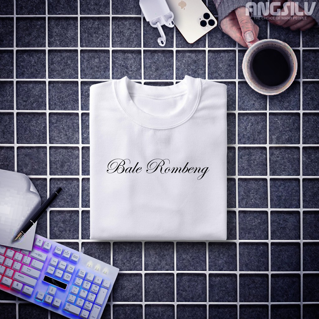 Kaos Kata Kata Bale Rombeng  | Kaos Pria Distro | Cotton 30s Original | Santri | Sunda