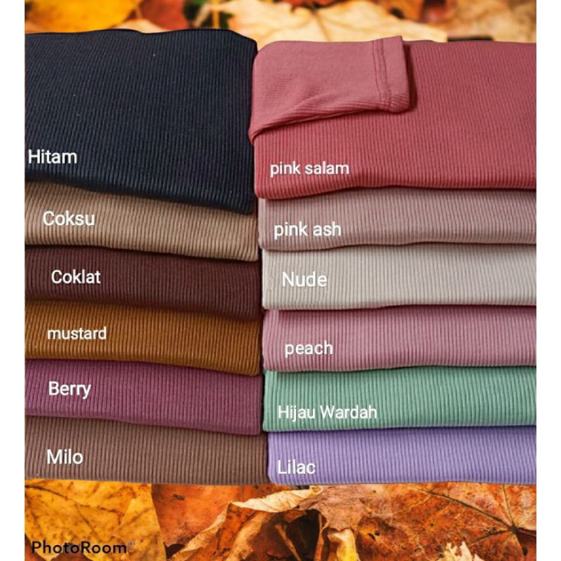 KAOS RIB PREMIUM POLOS LENGAN PANJANG ATASAN WANITA TERLARIS