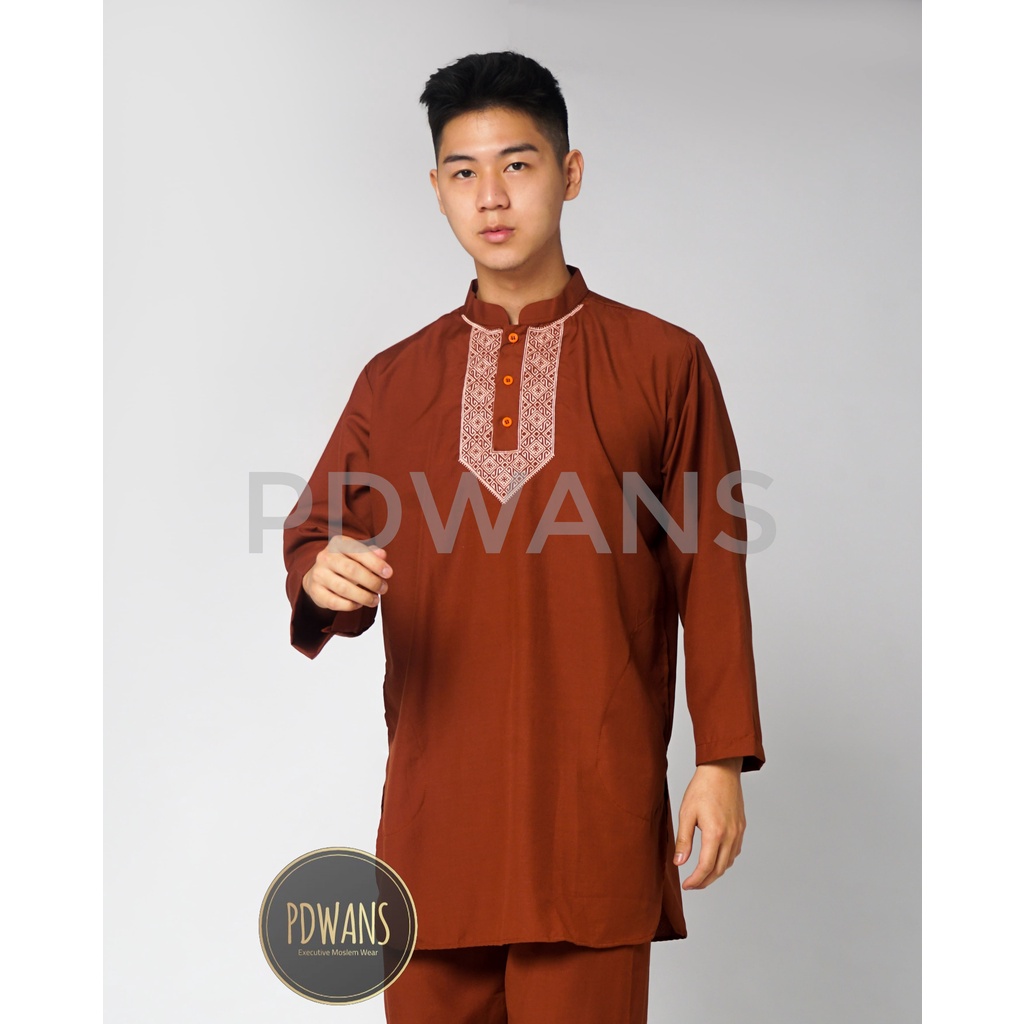 SETELAN PAKISTAN DEWASA Seri WARNA Baju Koko Bordir Muslim BAJU UMROH Pria BGM05D PDWANS