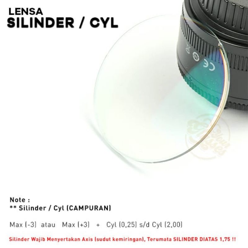 LENSA KACAMATA MINUS SILINDER PHOTOCROMIC