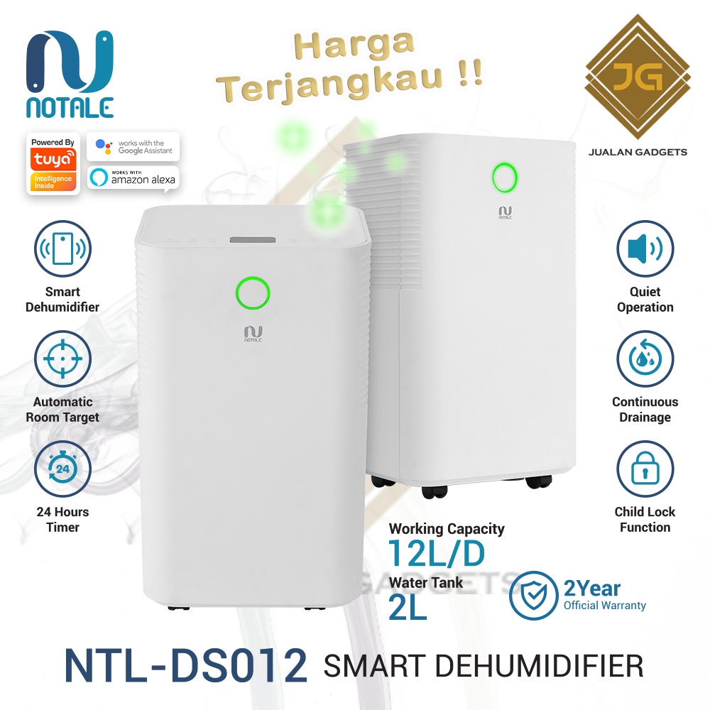 Dehumidifier Notale Seco Smart Dehumidifier 12L /Hari - Garansi Resmi
